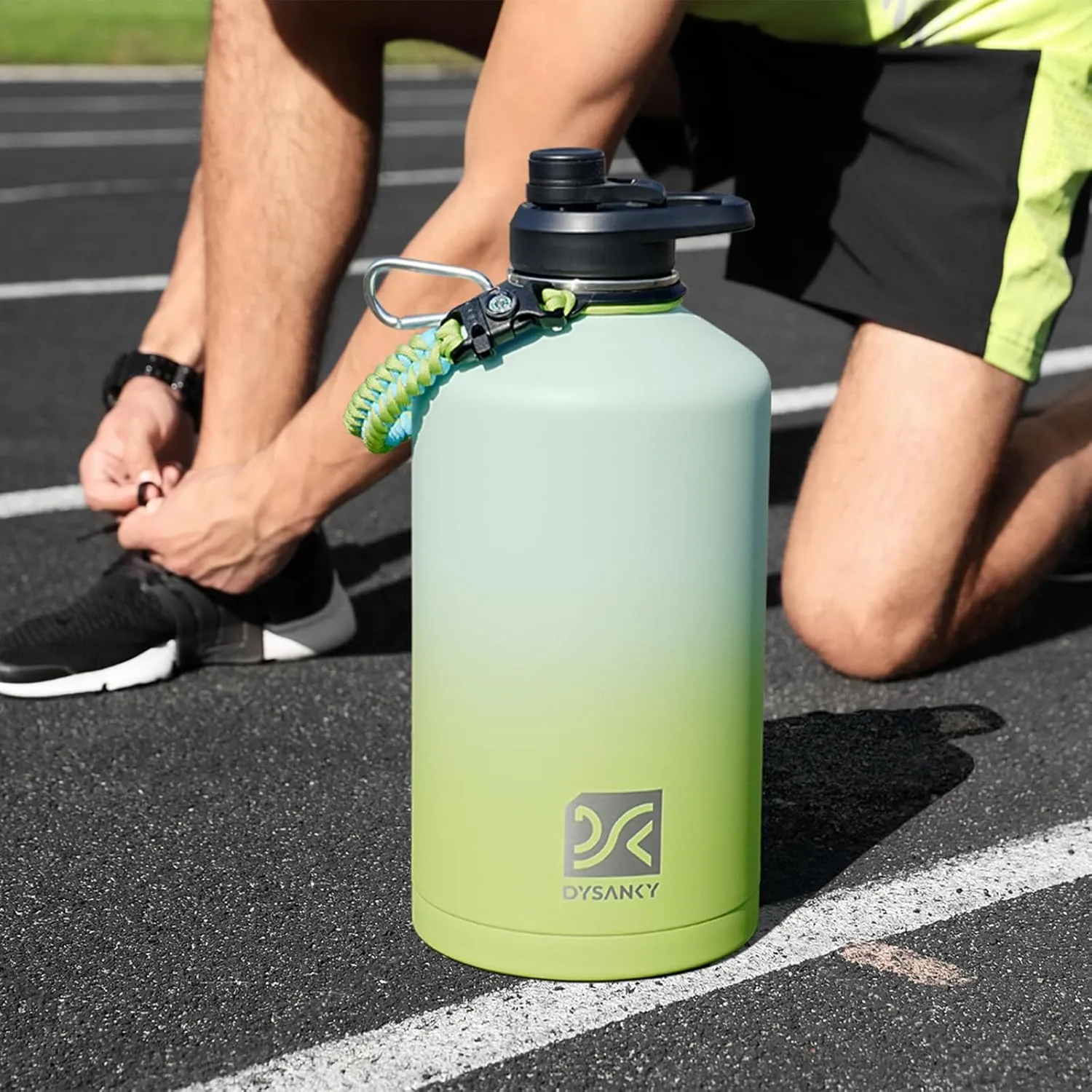 1 Gallon Water Bottle Insulated | Thickened Stainless Steel Vacuum Metal Water Jug | Portable Sports Large Thermos for Gym and Hiking with Straw, Carrier Bag, Handle Strap | BPA-Free 128 oz