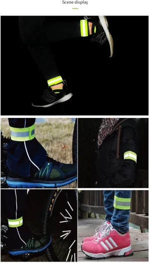 1 Pack Running Vest Adjustable High Visibility 2 Pack Reflective Gear Wristband Reflective Running Gear and 1 Storage Bag for Boys, Girls and Kids Suitable for Night Running Walking Cycling