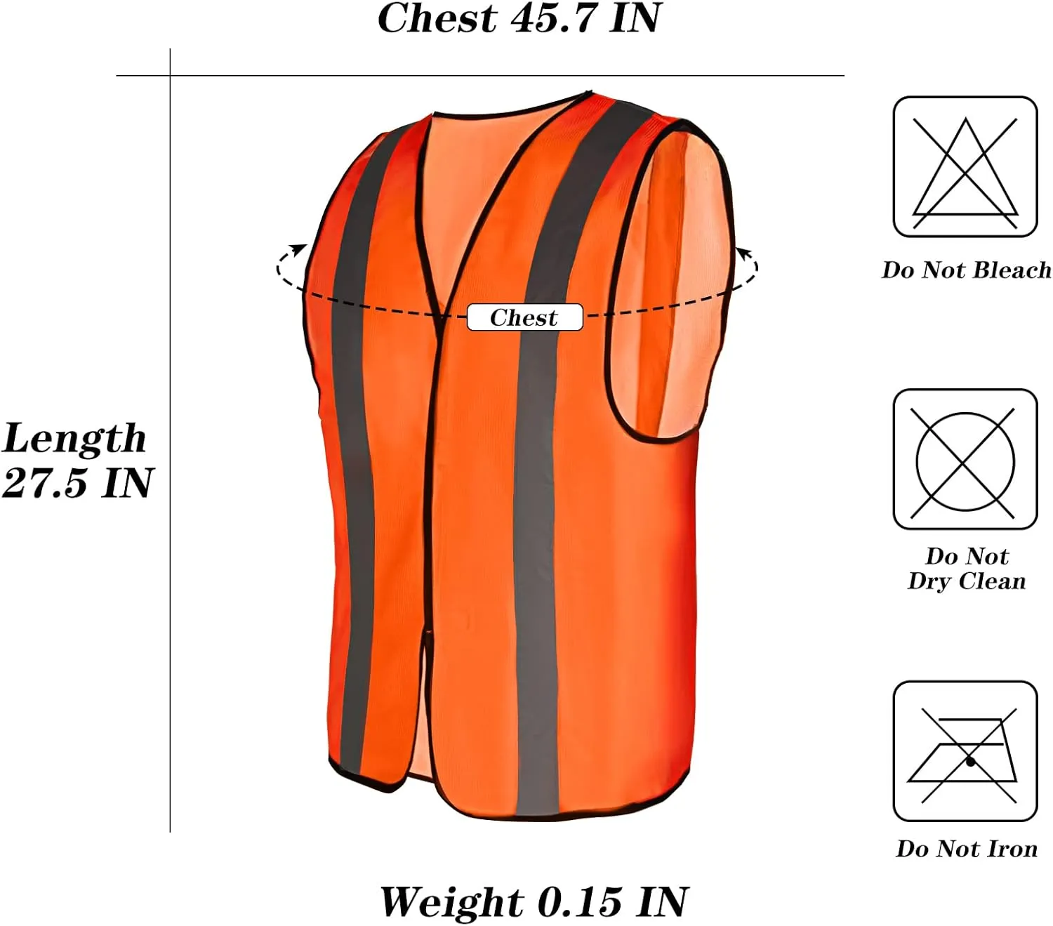 10 Pack Mount Marter Safety Reflective Vest for Outdoor Operator and Sportsmen