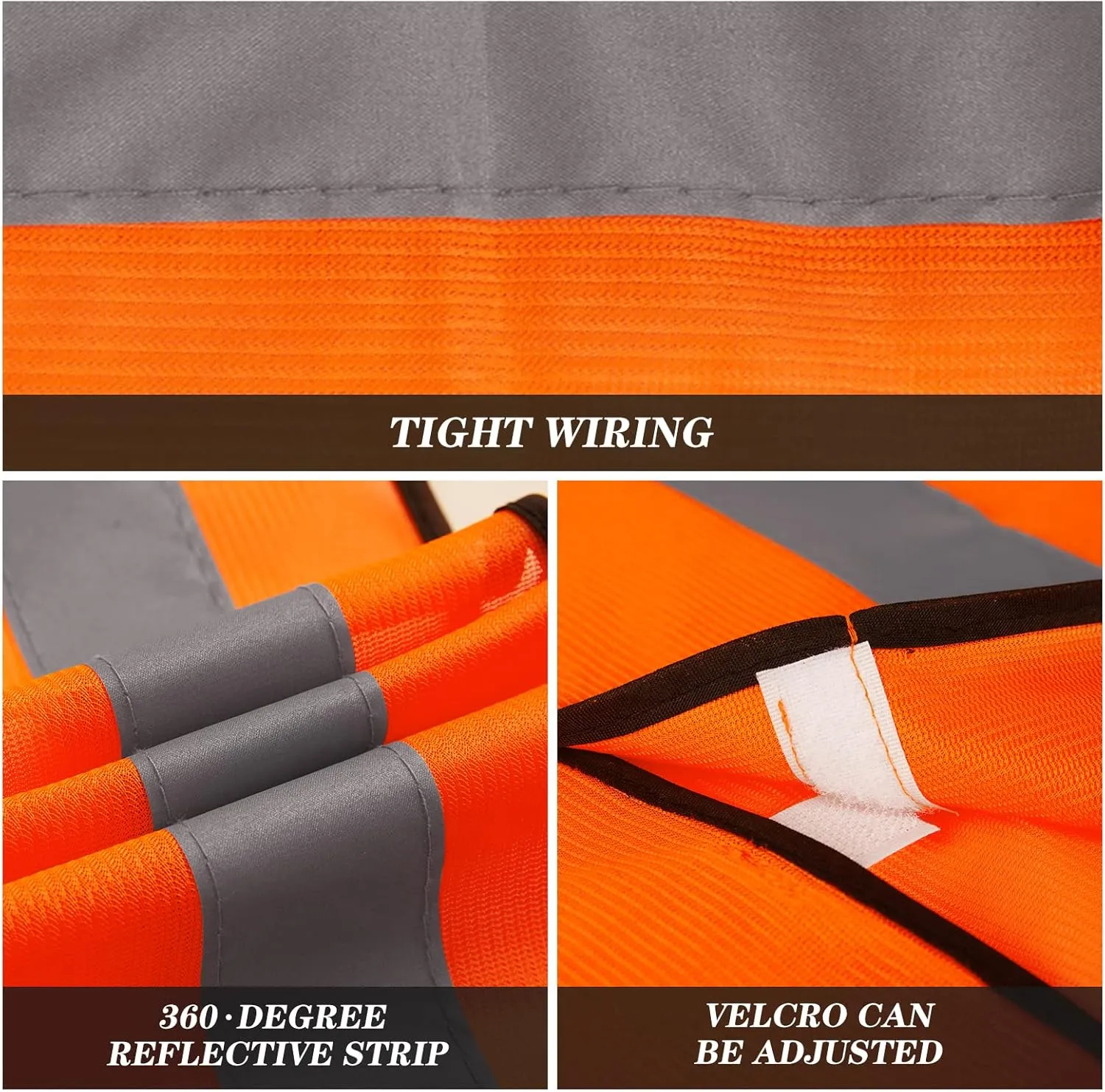10 Pack Mount Marter Safety Reflective Vest for Outdoor Operator and Sportsmen