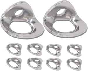 10 pcs Climbing Hanger, 25KN Stainless Steel Rock Climbing Anchors Hammock Bolt Rappelling Protection for Cave Exploration Rescue Stainless Steel Bolt Hanger Tie Down Anchor