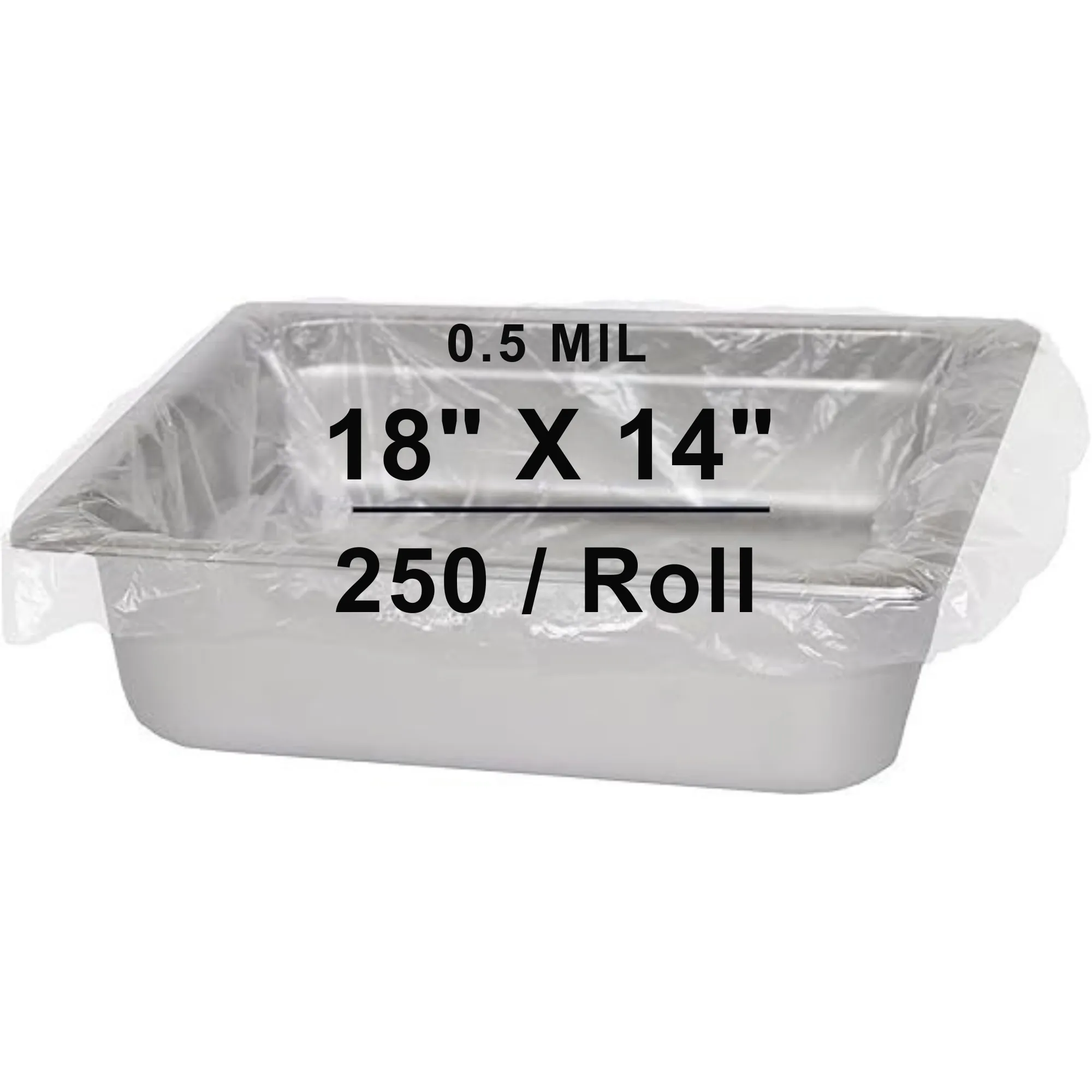 18X14 inches Steam Table Pan Liners 0.5 Mil With Twist Ties HDPE