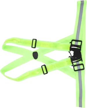 1Set LED Reflective Vest with Adjustable Belt High Visibility Glowing Running Gear for Night Safety USB Rechargeable Design for Jogging Cycling and Outdoor Activities