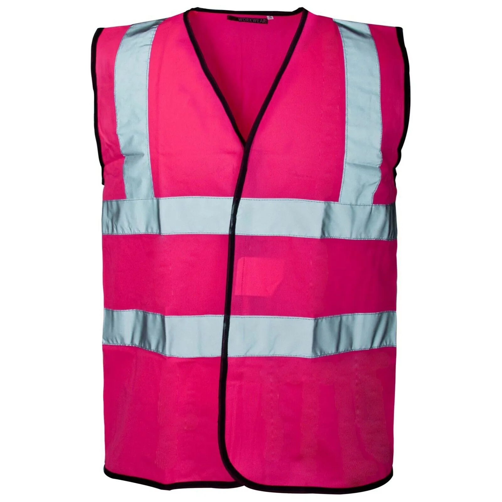 2 Pack Hi-Vis Vest Visibility Security Work & Contractor Safety Waistcoat Jacket High Visibility Safety Vest