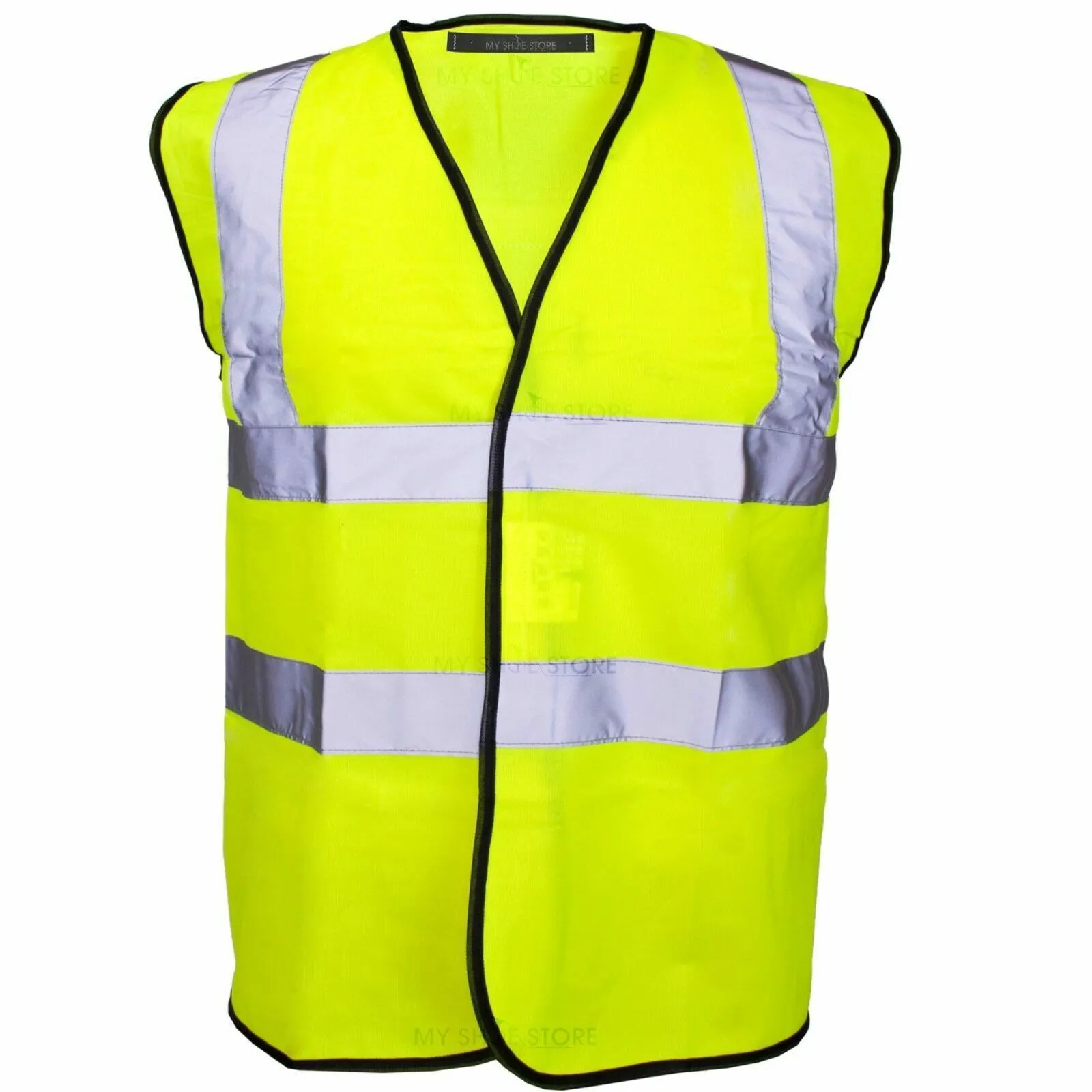 2 Pack Hi-Vis Vest Visibility Security Work & Contractor Safety Waistcoat Jacket High Visibility Safety Vest