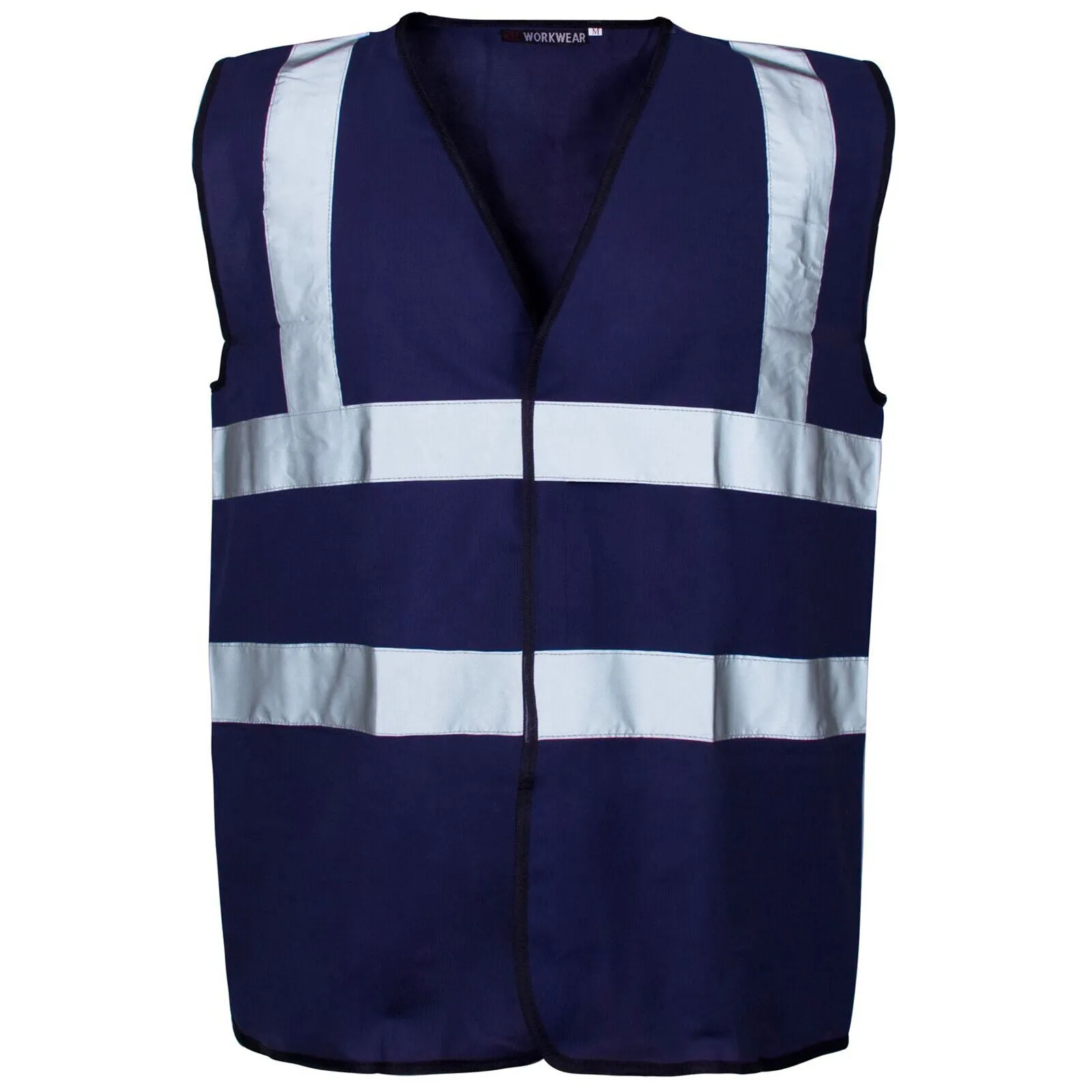 2 Pack Hi-Vis Vest Visibility Security Work & Contractor Safety Waistcoat Jacket High Visibility Safety Vest