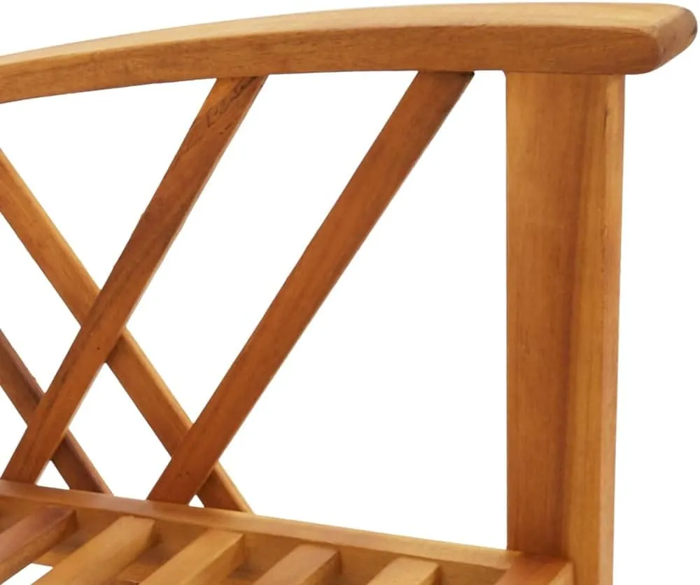 2-Piece Solid Acacia Wood Patio Chairs Set Outdoor Furniture for Garden, Terrace, Poolside with Slatted Design & Oil Finish (23.2"x26.4"x32.7")