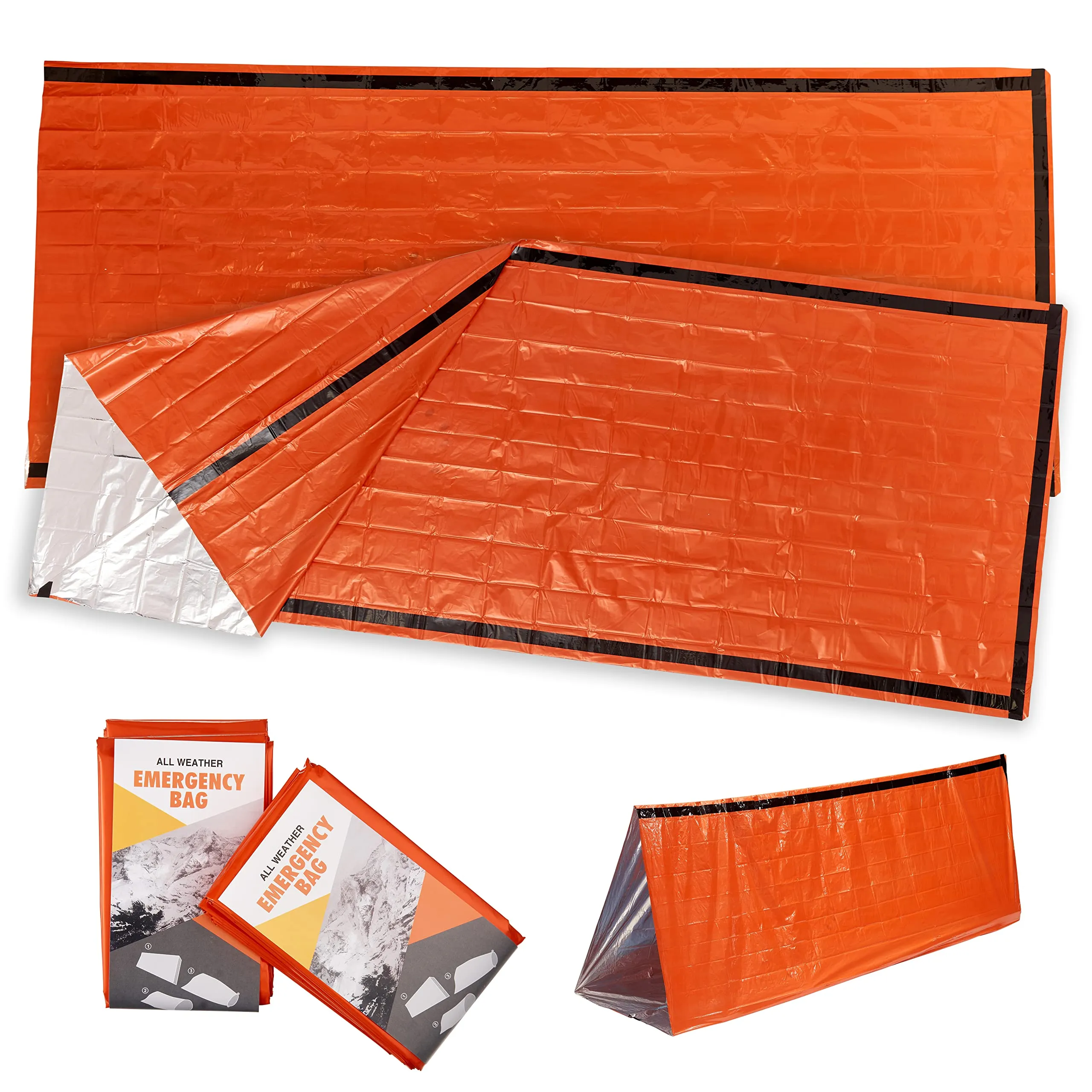 2 Premium Weatherproof Survival Sleeping Bags