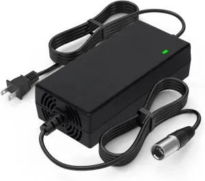 24V 5A Battery Charger for GoGo Mobility Scooter - 24V 5000mA Fan Cooled Quick Charger (3-Pin XLR Connector) for Pride Mobility, Drive Medical, GoGo Elite Traveller, Jazzy Chair, Lakematic, ShopRider