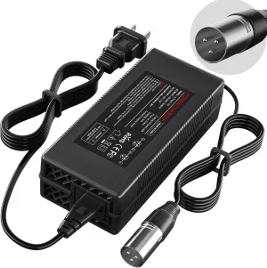 24V Battery Charger, 5A Fast Charger (3-Pin Male XLR Connector) Compatible with Pride Mobility, Jazzy Power Chair, Lakematic,Golden Technologies, ShopRider, Go-Go Elite Traveller