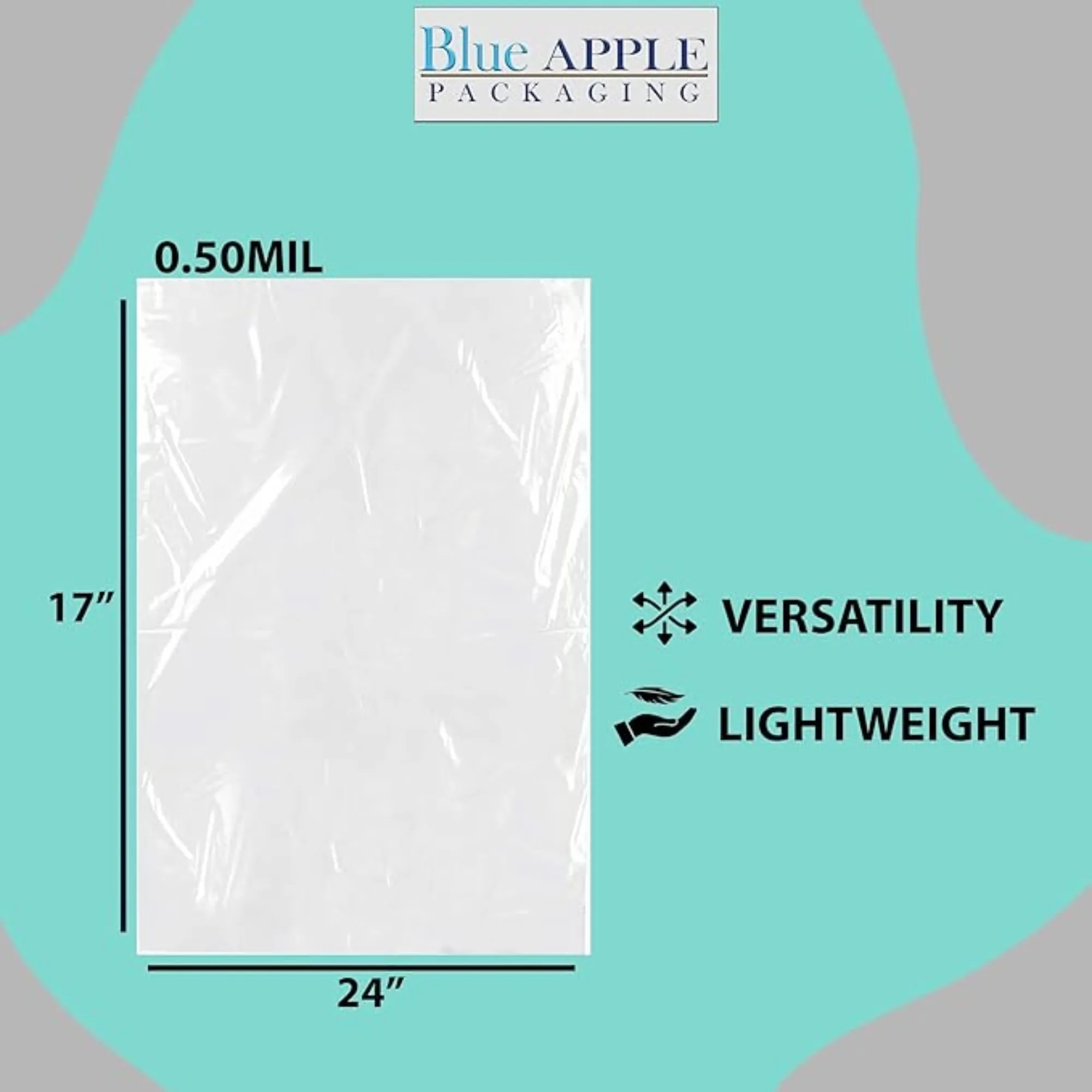 24X17 inches Steam Table Pan Liners 0.5 Mil With Twist Ties HDPE