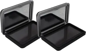 2pcs Empty Eyeshadow Cases Makeup Boxes with Mirror for Travel Portable Storage for Eyeshadow Blush and Highlighters Lightweight Design for Women and Girls