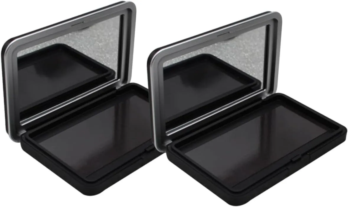 2pcs Empty Eyeshadow Cases Makeup Boxes with Mirror for Travel Portable Storage for Eyeshadow Blush and Highlighters Lightweight Design for Women and Girls