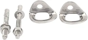 2Pcs Stainless Steel Climbing Hangers Sturdy Smooth Convenient Anchors for Rock Climbing