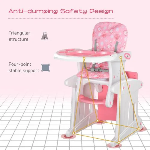 3-in-1 High Chair – Adjustable & Convertible Design
