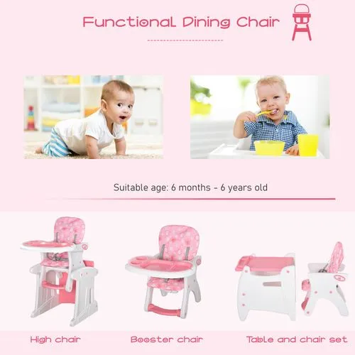 3-in-1 High Chair – Adjustable & Convertible Design