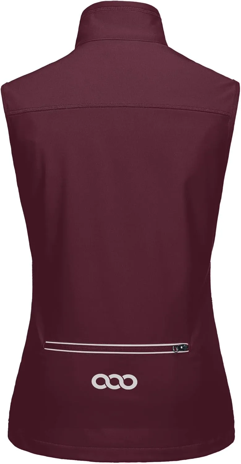 33,000ft Women's Lightweight Running Vest Outerwear with Pockets, Windproof Sleeveless Jacket for Golf Hiking Travel