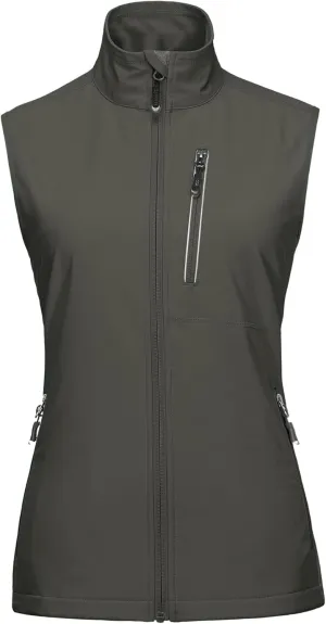 33,000ft Women's Lightweight Running Vest Outerwear with Pockets, Windproof Sleeveless Jacket for Golf Hiking Travel