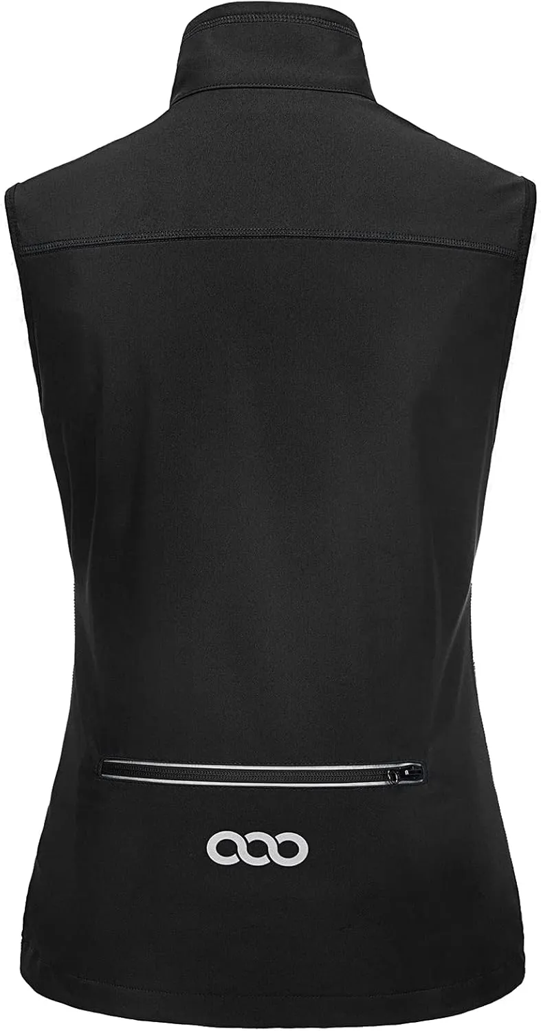 33,000ft Women's Lightweight Running Vest Outerwear with Pockets, Windproof Sleeveless Jacket for Golf Hiking Travel