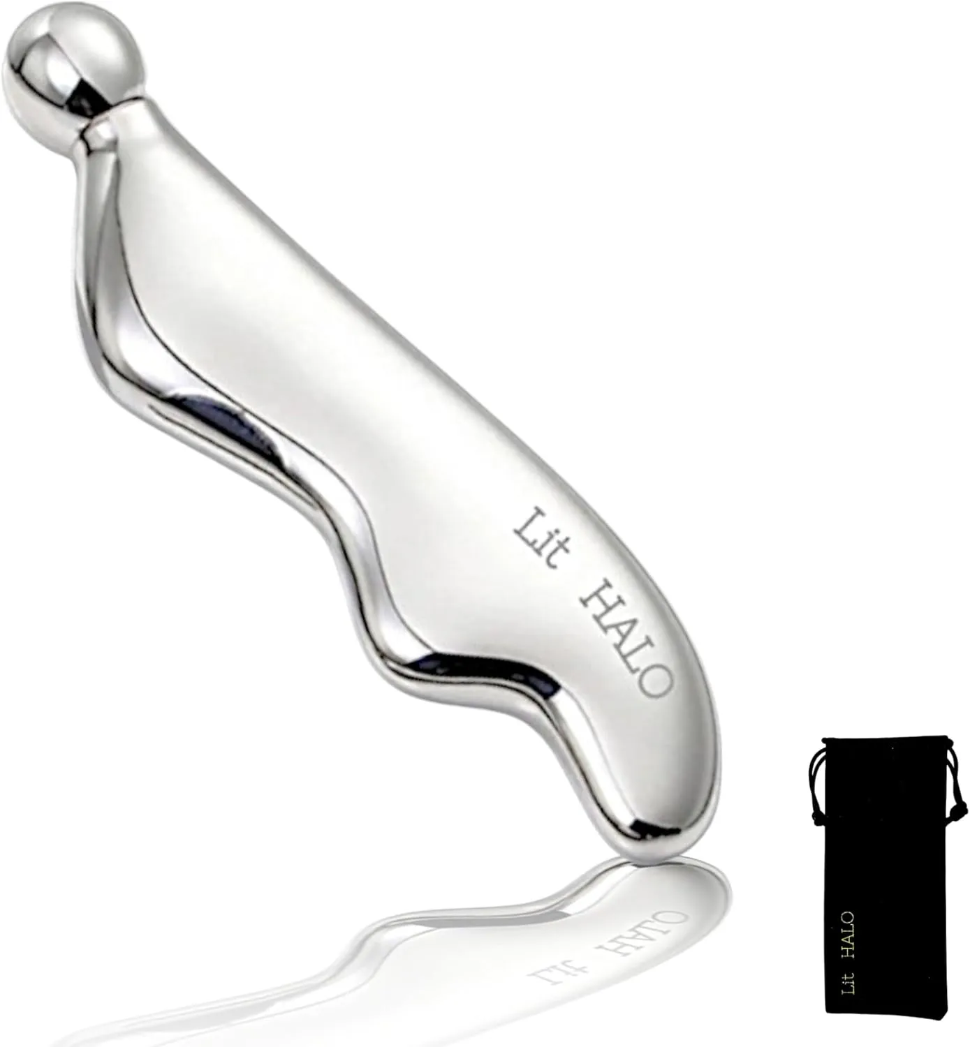 4-in-1 Stainless Steel Gua Sha & Massager | Facial Sculpting, Neck & Body Lymphatic Drainage, Muscle Tension Relief, Puffiness Reducer, Circulation Booster