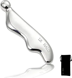 4-in-1 Stainless Steel Gua Sha & Massager | Facial Sculpting, Neck & Body Lymphatic Drainage, Muscle Tension Relief, Puffiness Reducer, Circulation Booster
