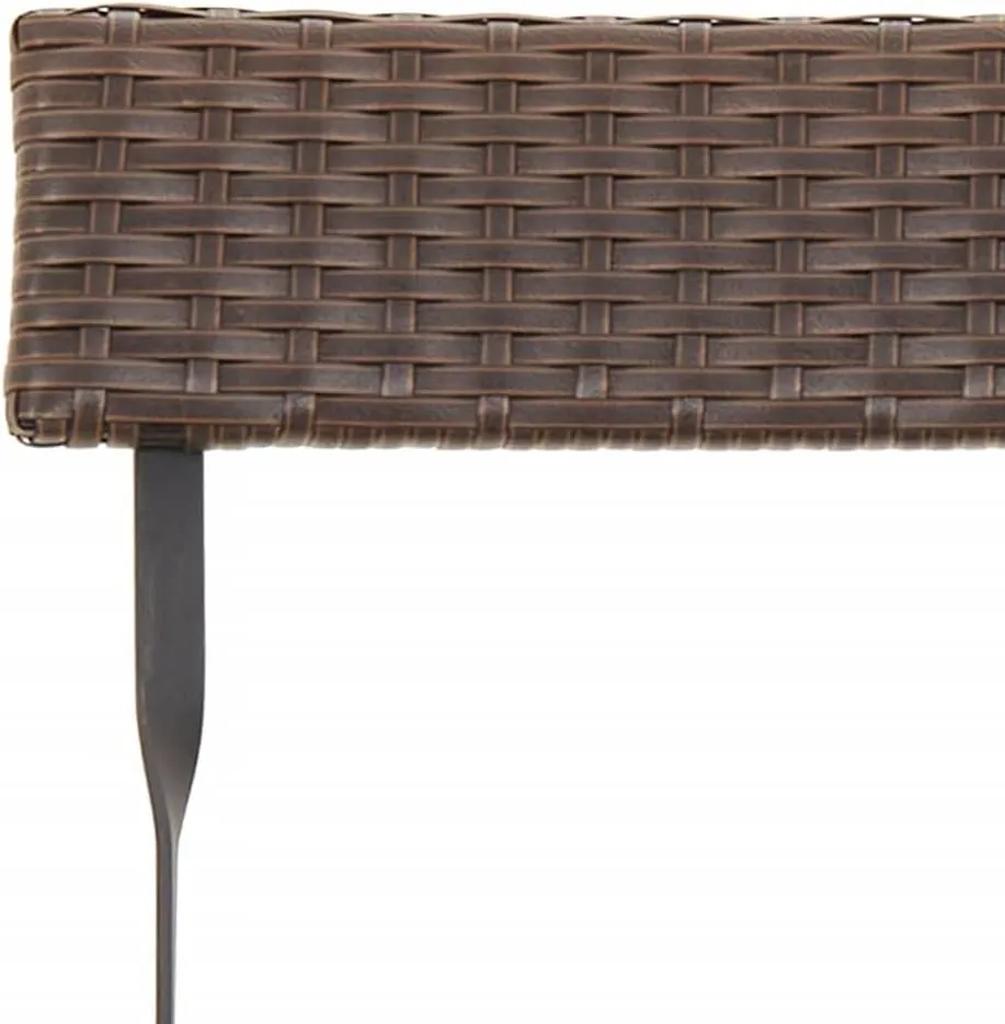 4-Piece Brown Poly Rattan Folding Bistro Chairs for Patio, Outdoor, and Camping - Steel Frame Weather-Resistant Foldable Garden Furniture Set