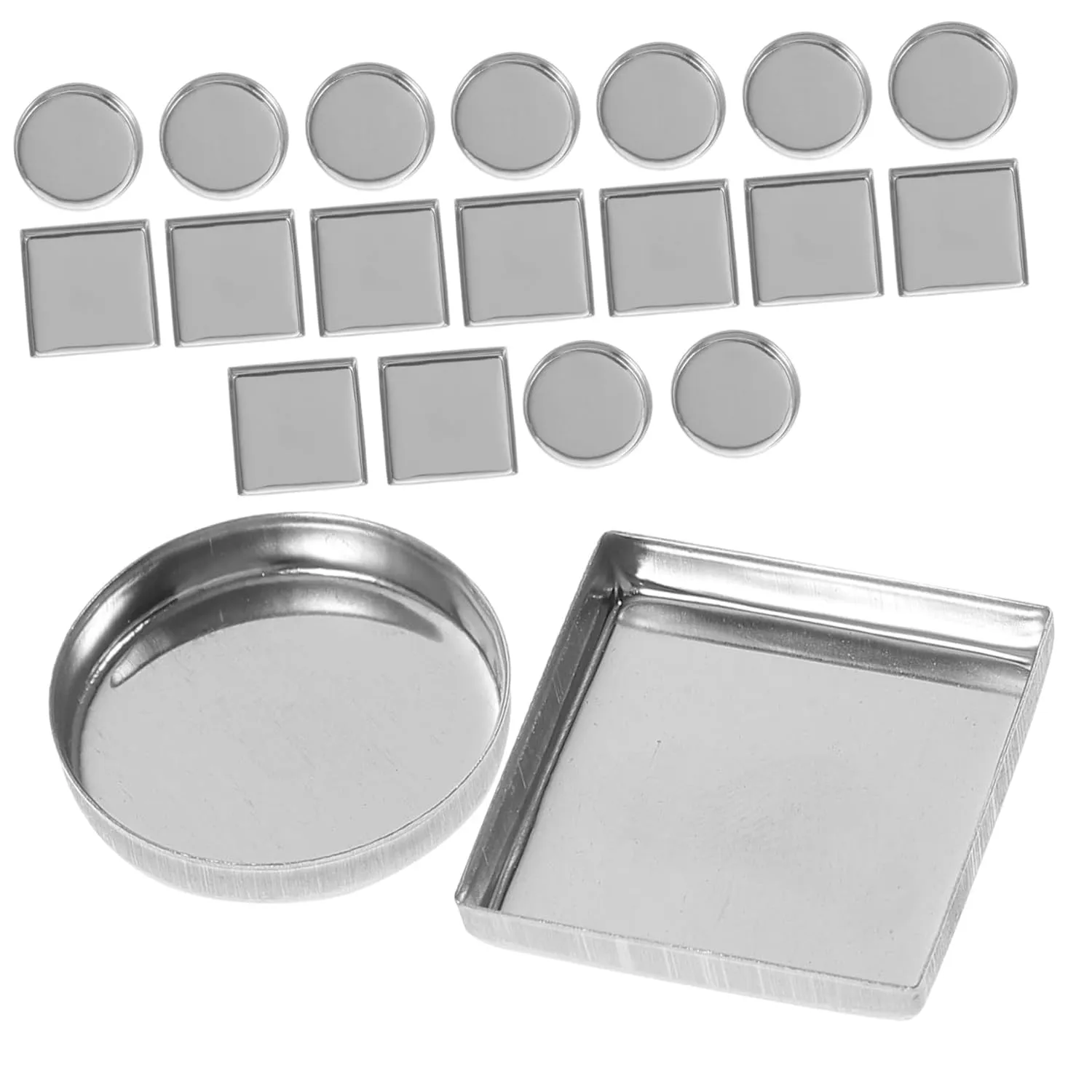 4sets Metal Pan for Makeup Palette Empty Eyeshadow Tins Metal Pan Accessory 30pcs*4