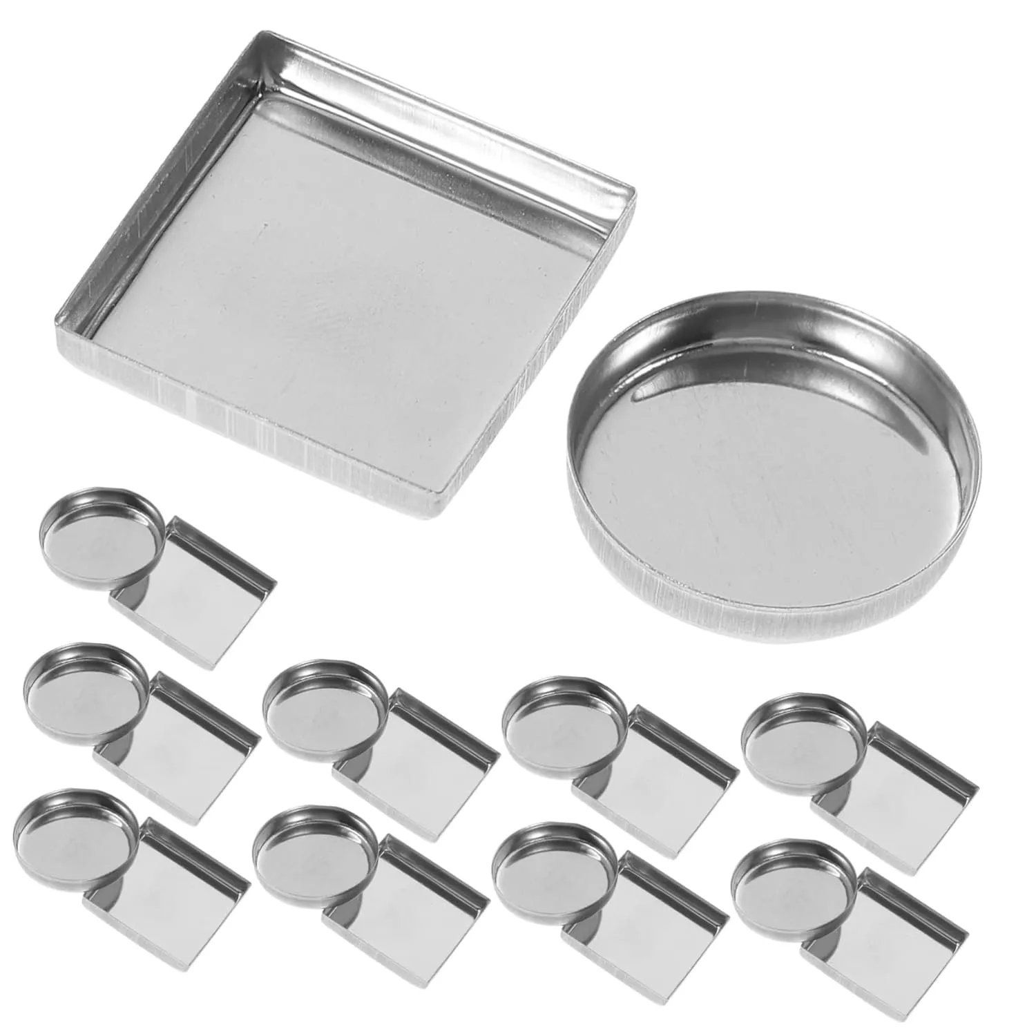 4sets Metal Pan for Makeup Palette Empty Eyeshadow Tins Metal Pan Accessory 30pcs*4