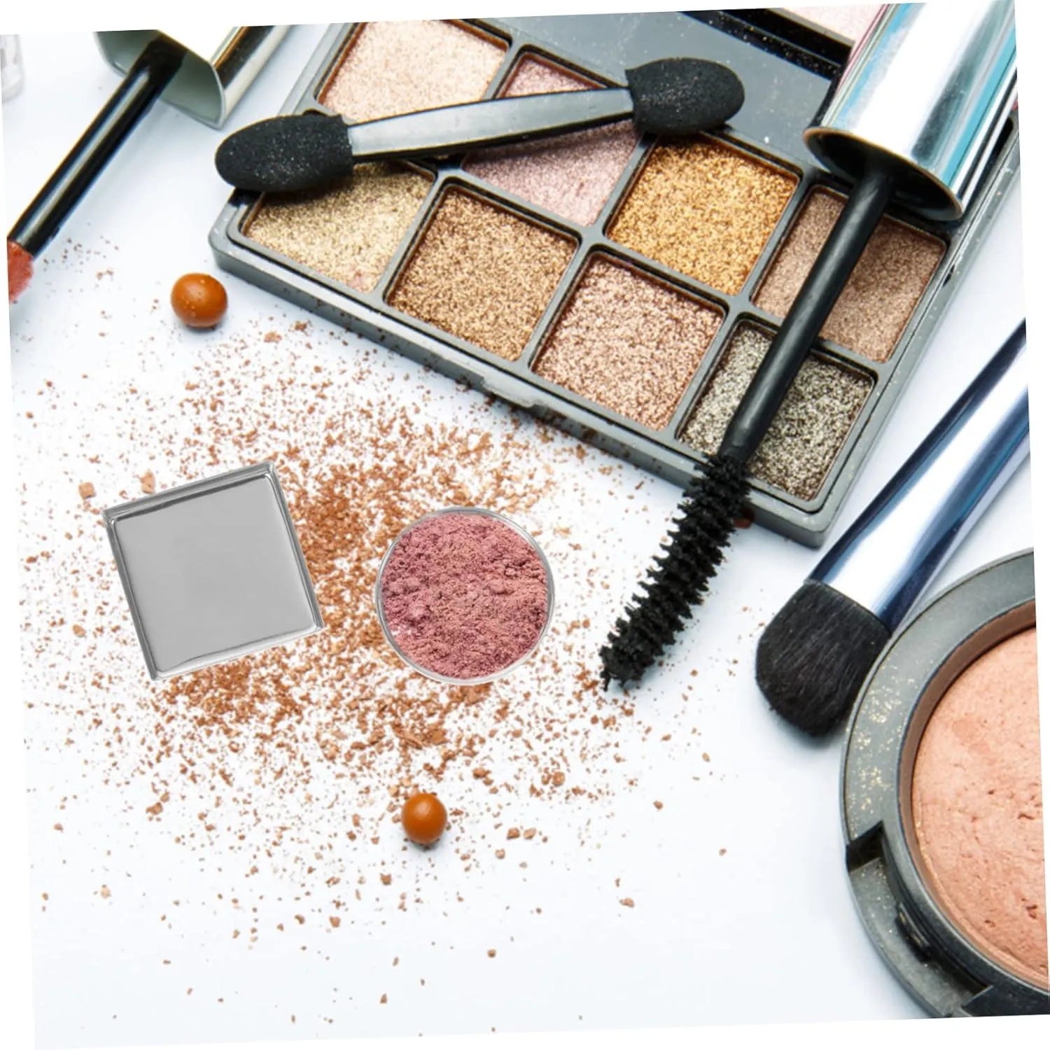 4sets Metal Pan for Makeup Palette Empty Eyeshadow Tins Metal Pan Accessory 30pcs*4