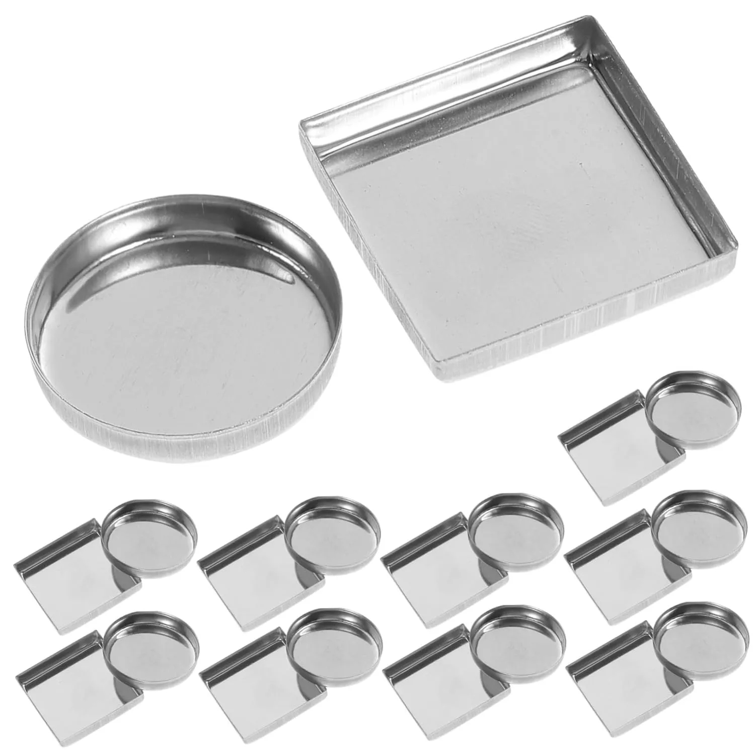 4sets Metal Pan for Makeup Palette Empty Eyeshadow Tins Metal Pan Accessory 30pcs*4