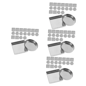 4sets Metal Pan for Makeup Palette Empty Eyeshadow Tins Metal Pan Accessory 30pcs*4