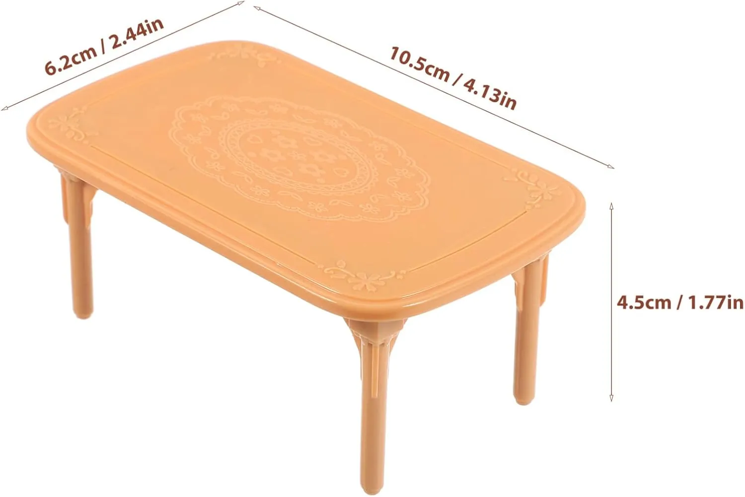 4sets Miniature Dining Chair and Table Dollhouse Plastic Furniture Model Cute and Decoration for Boys and Girls Playtime and Scene Setup