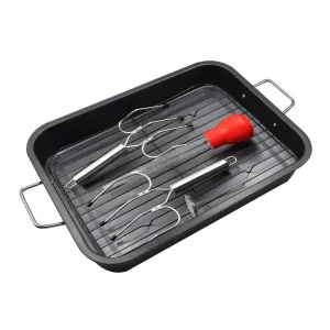 5-Piece Set: Non-Stick Roaster Pan Set