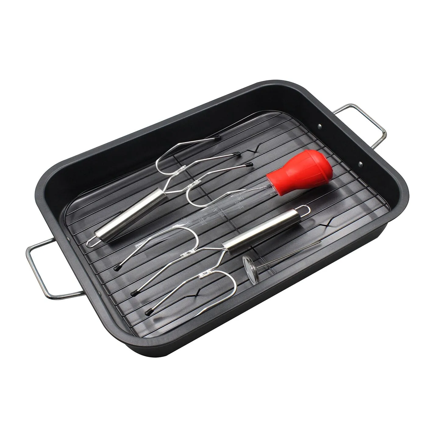 5-Piece Set: Non-Stick Roaster Pan Set