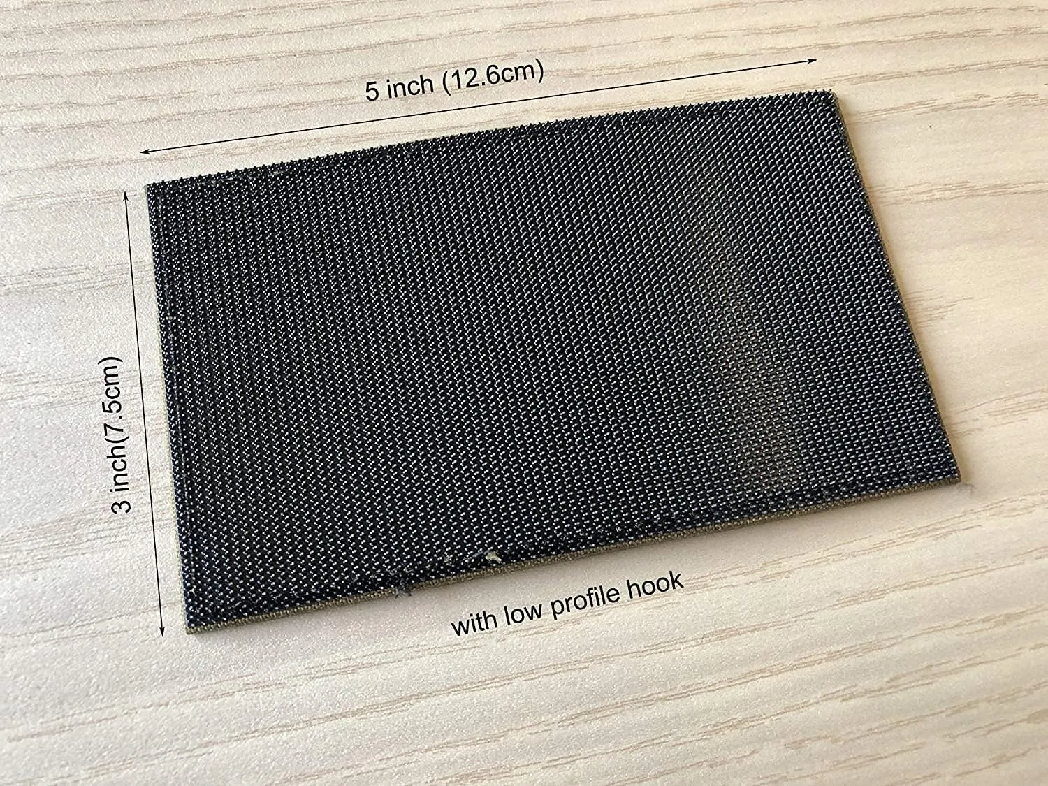 5x3 inch Large Black Infrared IR US USA American Flag Patch Tactical Vest Patch Hook-Fastener Backing (5" Width x 3" Height) (Black)
