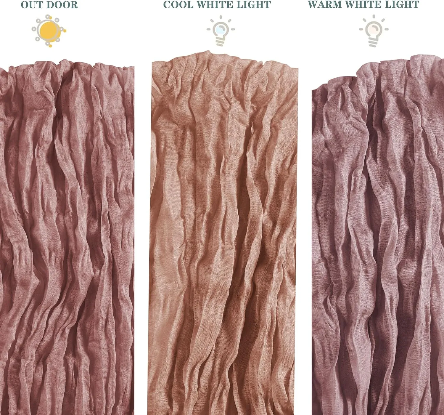 6 Pack Dusty Pink Cheesecloth Table Runner 9ft,17 x 108 inch Gauze Table Runners Rustic Romantic Wedding Runner for Wedding Bridal Shower Fall Decoration