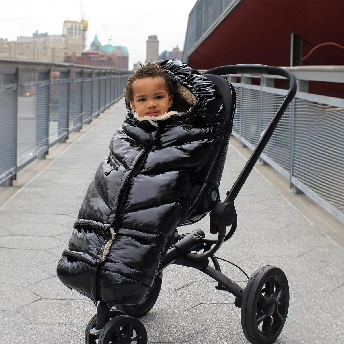 7AM Enfant Stroller Blanket 212 - Adjustable Baby Car Seat Zipped Blanket for Babies Winter, Unisex Multi Purpose Fleece Lined Warm Hooded Toddler Footmuff Water Repellent | (6M - 4T)
