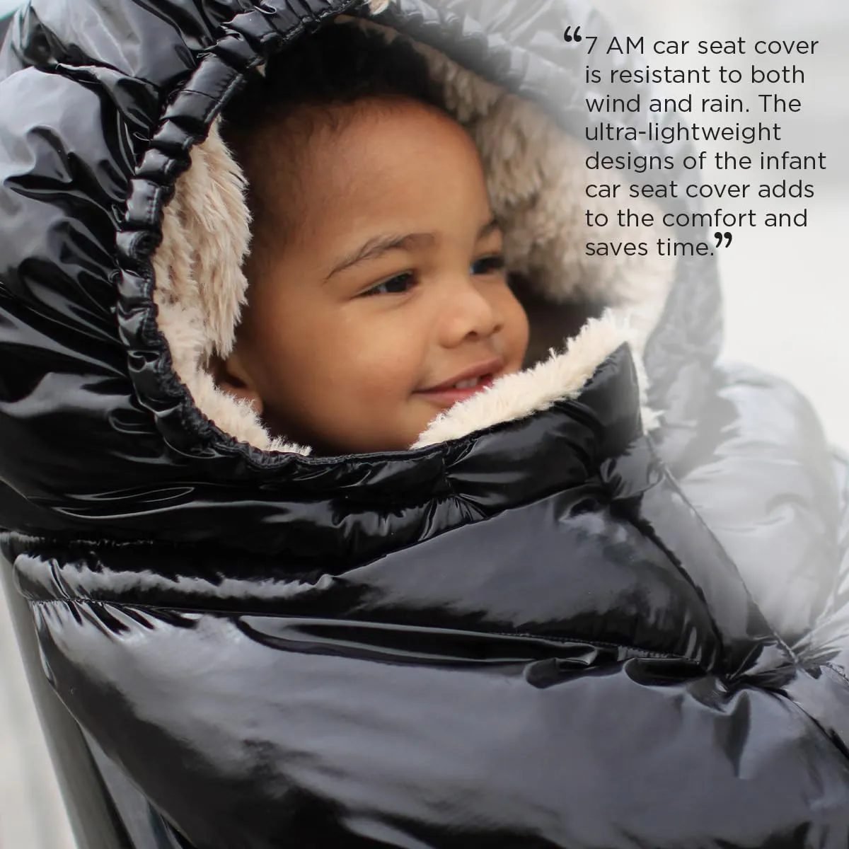 7AM Enfant Stroller Blanket 212 - Adjustable Baby Car Seat Zipped Blanket for Babies Winter, Unisex Multi Purpose Fleece Lined Warm Hooded Toddler Footmuff Water Repellent | (6M - 4T)