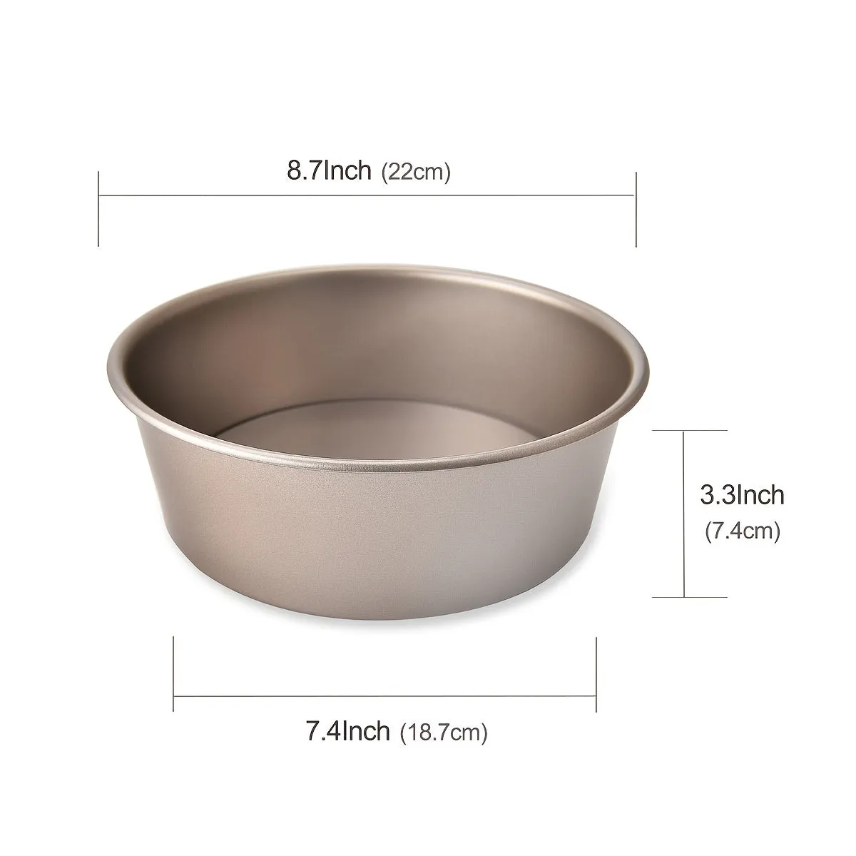 8-Inch Non-Stick Round Cake Pan with Removable Base