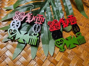 Adinkra Square Dangle Earrings