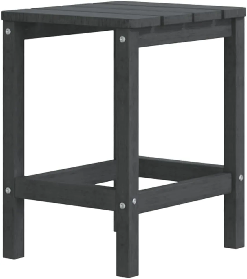 Adirondack Chairs and Table Set 2-Piece Outdoor Patio Furniture HDPE Anthracite Weather-Resistant Seating for Garden Poolside Backyard