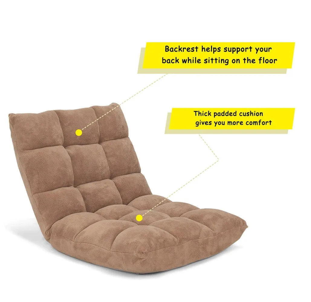 Adjustable 14-Position Folding Floor Chair