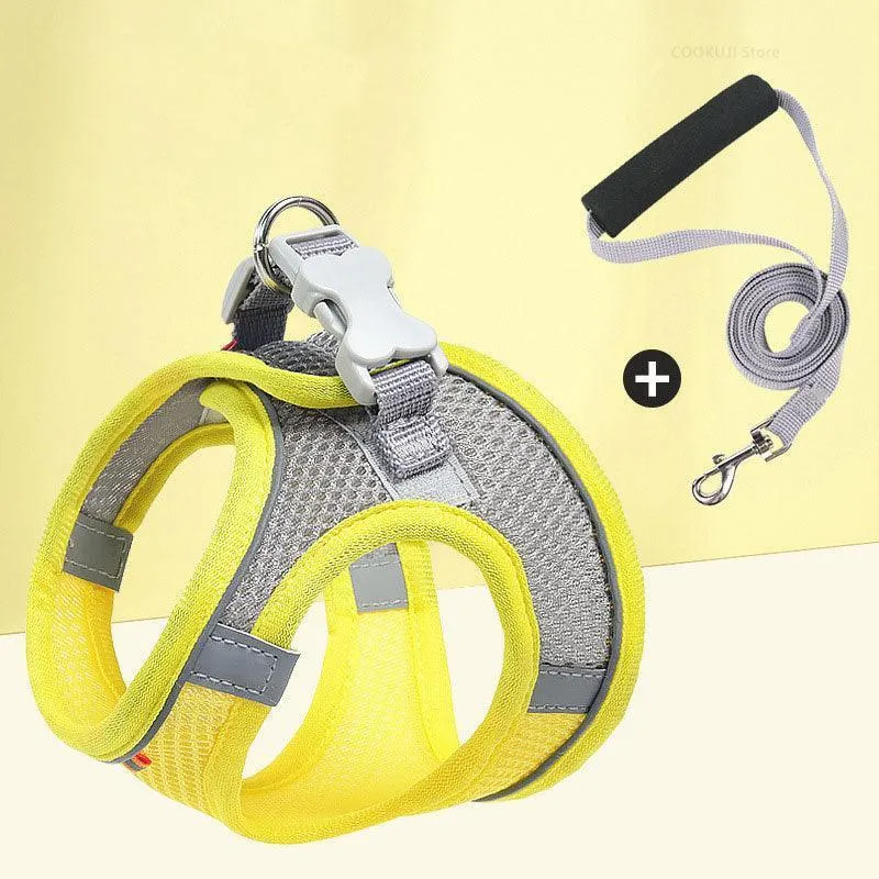 Adjustable Cat Leash Set Vest 3 Color Cats Harness Lead