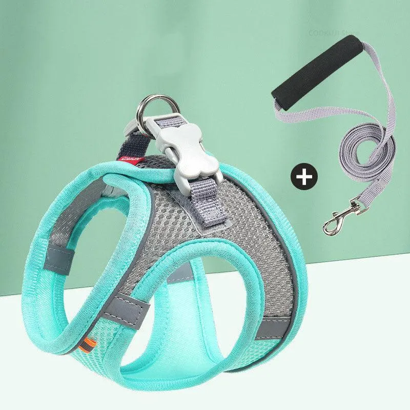 Adjustable Cat Leash Set Vest 3 Color Cats Harness Lead