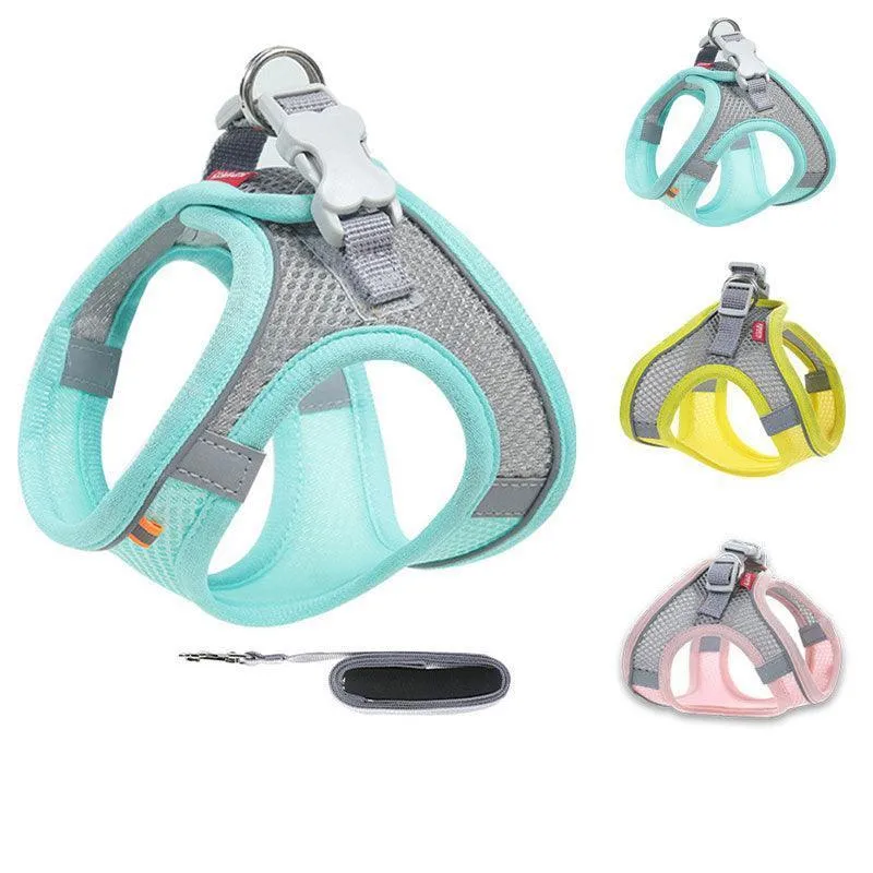 Adjustable Cat Leash Set Vest 3 Color Cats Harness Lead
