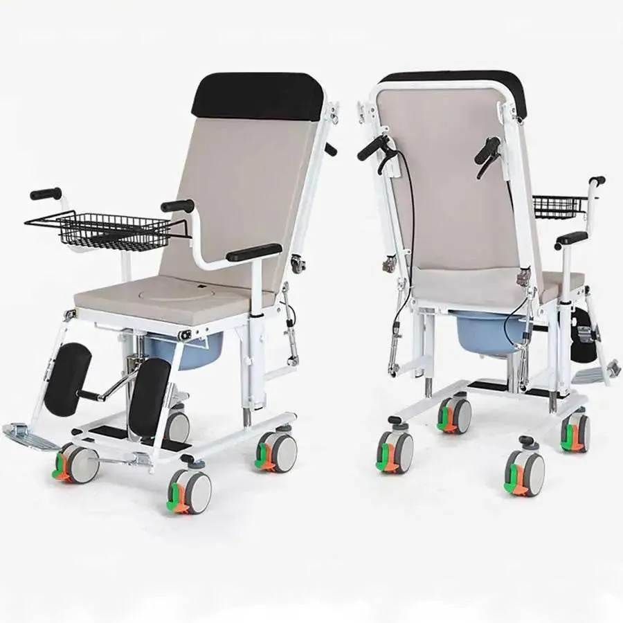 Adjustable Hydraulic Transfer Chair Bed - Easy Lift for Elderly