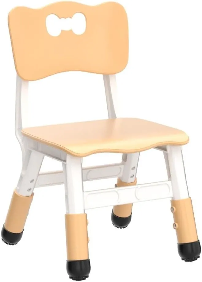 Adjustable Kid Chairs Indoor 3 Level Adjustable Suitable for Children Age 2-6. Maximum load-bearing 220LBS Suitable for Family Classroom and Nursery Child Seat Set (2-Pack-Beige)