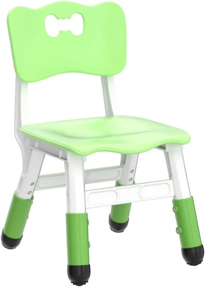 Adjustable Kid Chairs Indoor 3 Level Adjustable Suitable for Children Age 2-6. Maximum Load-Bearing 220LBS Suitable for Family Classroom and Nursery Child Seat Set (2-Pack-Green)