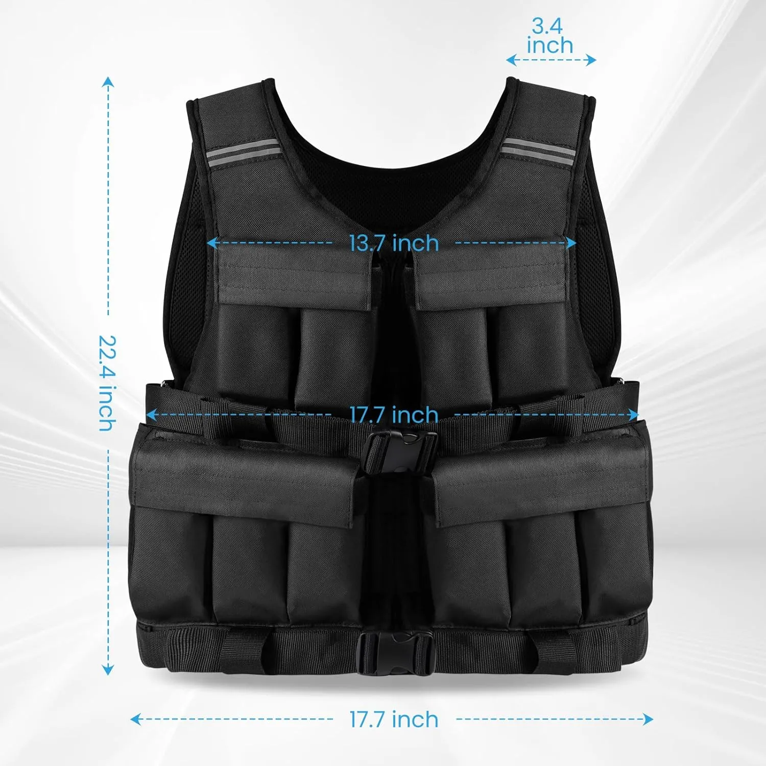 Adjustable Weighted Vest for Men Woman With Shoulder Pads 18lbs | 30lbs | 40lbs, Weight Vest For Walking, Rucking, Cross Training, Running, Muscle Building - Breathable, Comfortable, Washable