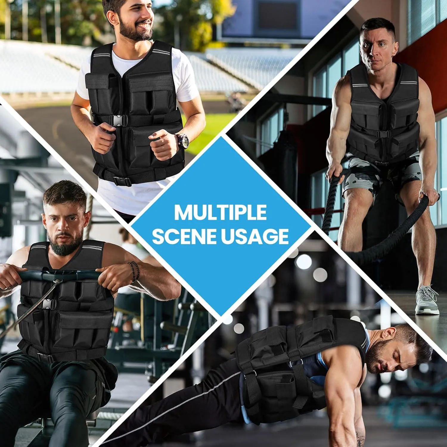 Adjustable Weighted Vest for Men Woman With Shoulder Pads 18lbs | 30lbs | 40lbs, Weight Vest For Walking, Rucking, Cross Training, Running, Muscle Building - Breathable, Comfortable, Washable